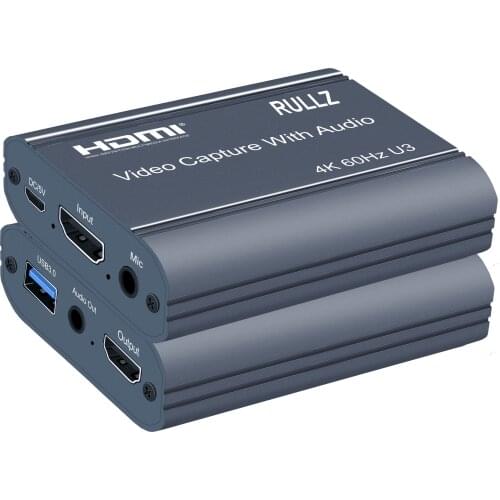 USB 3.0 2.0 1080P 4K 60fps HD Camera Video Capture Card HDMI Phone Game Recording Box for Ps4 XBOX Live Streaming Mic In TV Loop