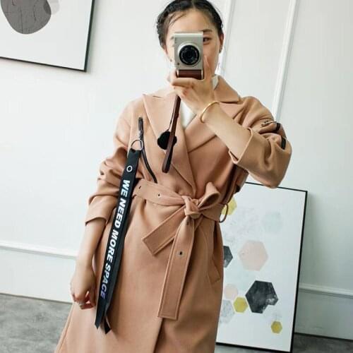Thicken long woolen overcoat jacket coat traff-style za 2020 women sheiner vadiming women jacket coat