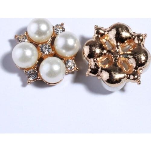 10PCS 22MM Vintage Bling Metal Zinc Alloy Button For Clothing Flatback Plating Silver Rhinestone Buttons For Home Decoration