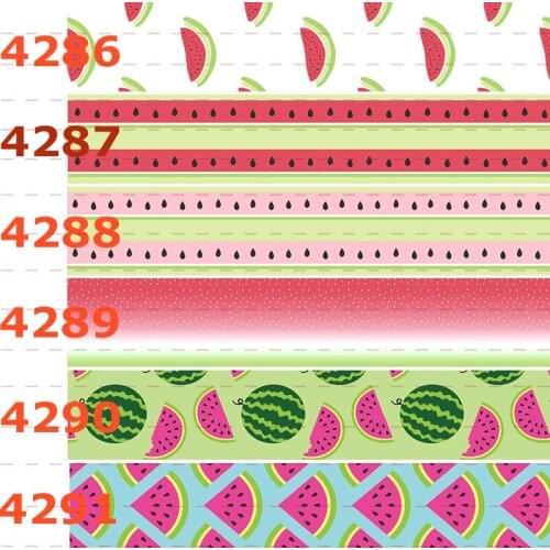 10yards - Different sizes-Fruit pattern printed Grosgrain ribbon -Cute&Hot&New ribbon -Watermelon,strawberry,lemon pattern