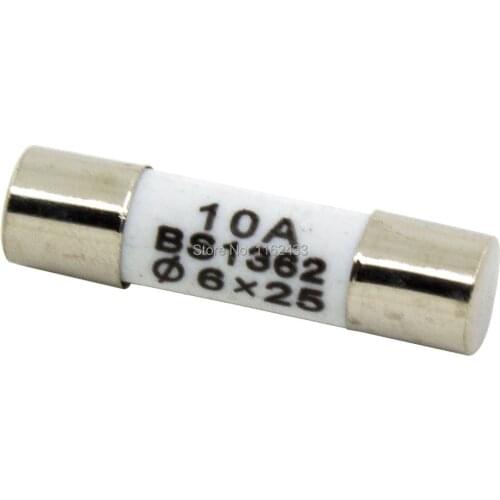 100pcs R057 250V 6x25mm fast blow ceramic tube fuse 1A 2A 3A 4A 5A 6A 8A 10A 15A 20A RO57 6*25mm 6x25 6*25