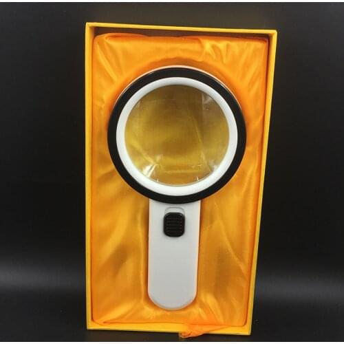 20X-30X Handheld Magnifier LED magnifier Jewelry loupe with 12 led lights magnifying glass lens read aid High Definition HD