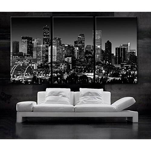 3 Pcs/Set Night View Wall Art Canvas Paintings Wall Decorations Artwork Wall Artwork Home Decor