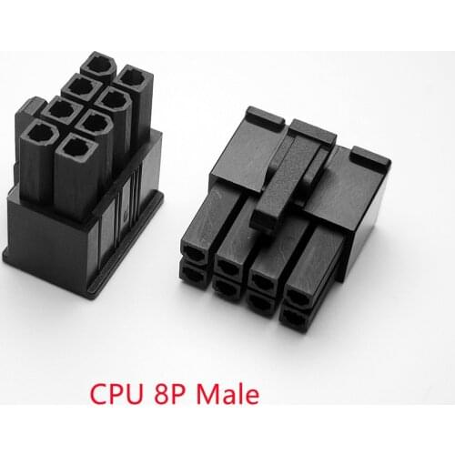 4.2mm black 8P 8PIN male for PC computer ATX CPU Power connector plastic shell Housing