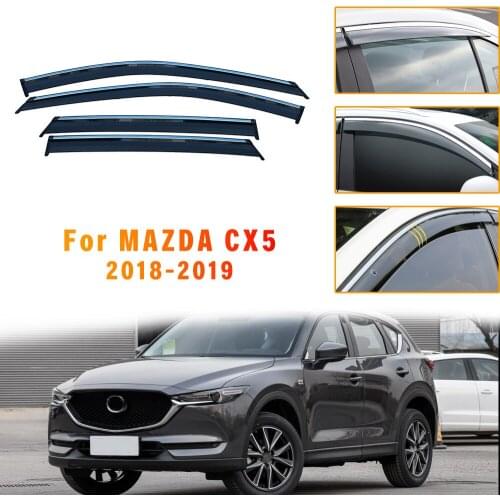 4PC Car Window Sun Visor For Mazda 6/For Mazda 3/CX-3/CX-4/CX-5/CX-8 2006-2017 2018 2019 Smoke Window Deflectors Car Accessories