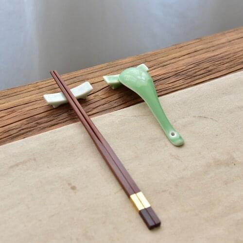 4PCS Chopstick Rest Spoon Holder For Dining Table Accessories Supplies Porcelain Home Kitchen Tableware Decoration Chinese Style
