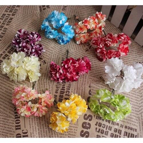 4CM MixColors Artificial Small Mulberry Paper glitter Carnations Bouquet,Scrapbooking,Wedding Decoration For Garland,Cancdy Box