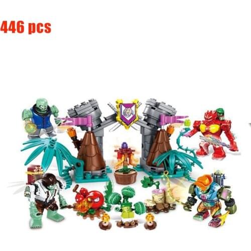 New 446pcs classic game giant zombie siege dark castle model building blocks childrens toys building blocks childrens gifts