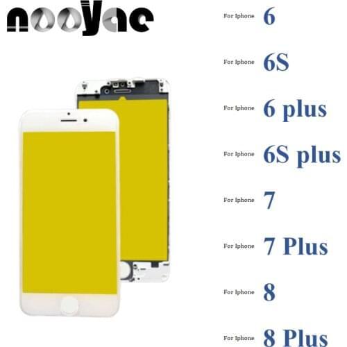 For Iphone 6 6G 6S 7 7G 8 8G Plus Digitizer LCD Sensor Touch Screen Glass lens Panel With + Frame Bezel 5pcs/lot