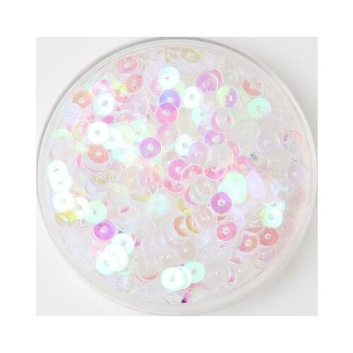 50g(12000pcs) 3mm Flat Round Loose Sequins Sewing Wedding Craft Children DIY Accessories Transparent AB Confetti