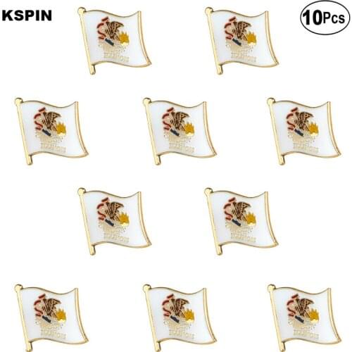 U.S.A Illinois Lapel Pin Flag badge Brooch Pins Badges 10Pcs a Lot