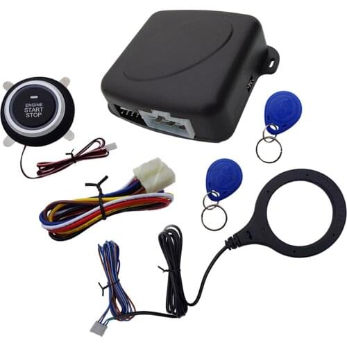 Car Keyless Entry Engine Start Alarm System Starter Push Button Remote Kit