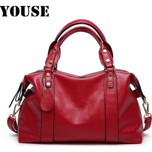 YOUSE Brand Leather Luxury Handbags Women Bags Designer Handbags Ladies Shoulder Hand Bags For Women Large Capacity Casual Tote