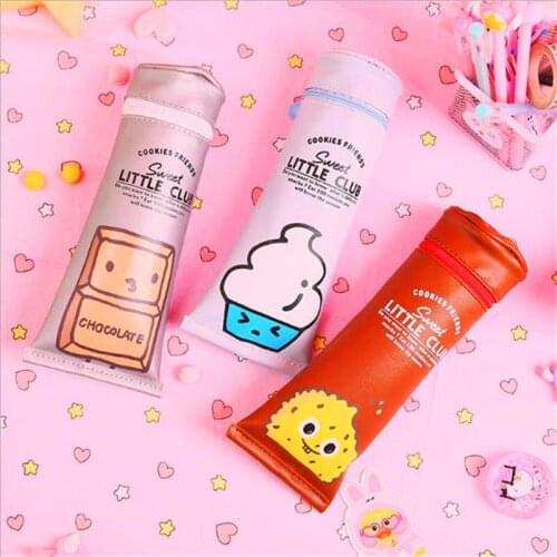 1 Pcs Creative Three-Dimensional Toothpaste Pencil Case Large Capacity Kawaii Pencil Storage Bag Student Stationery Supplies