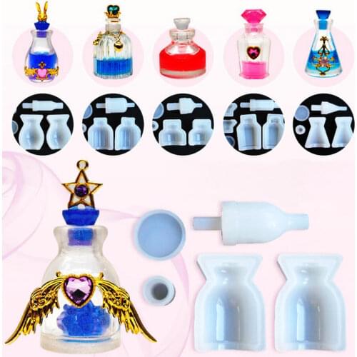 DIY 3D Perfume Bottle Silicone Molds Handmade Mini Liquid Bottles Jewelry Resin Mold Decor Gifts Accessories
