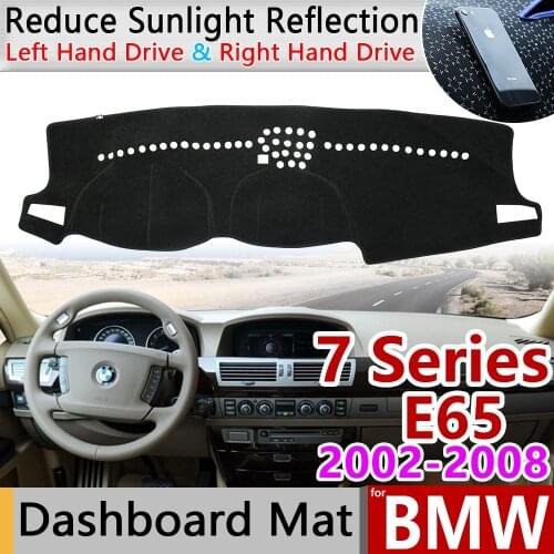For BMW 7 Series E65 2002~2008 Anti-Slip Anti-UV Mat Dashboard Cover Pad Dashmat Protect Carpet Accessories 730i 740i 750i 2003