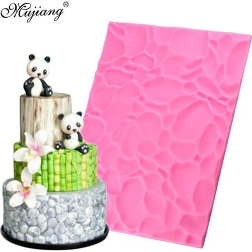 Stone Texture Cake Border Silicone Mold Fondant Impression Mat Cake Decorating Tool Candy Chocolate Gumpaste Mold Kitchen Baking