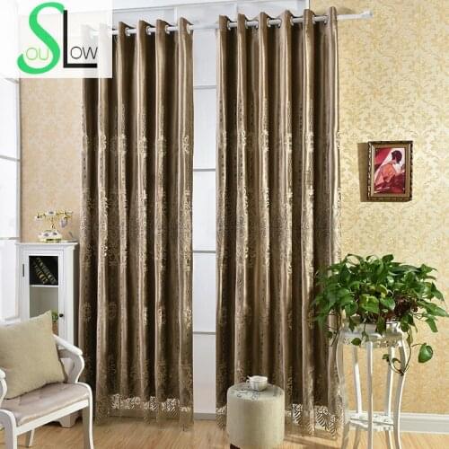 Coffee Curtains For Living Room Italy Velvet Shade Curtain Laser Embroidered Floral Europe Voile Kitchen Luxury Fabric Modern