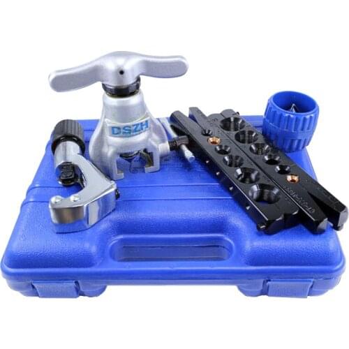 Free Shipping metric and inch tube expander kit air conditioner copper pipe pipe reamer tube flaring tool 6-19mm 1/4-3/4 inch