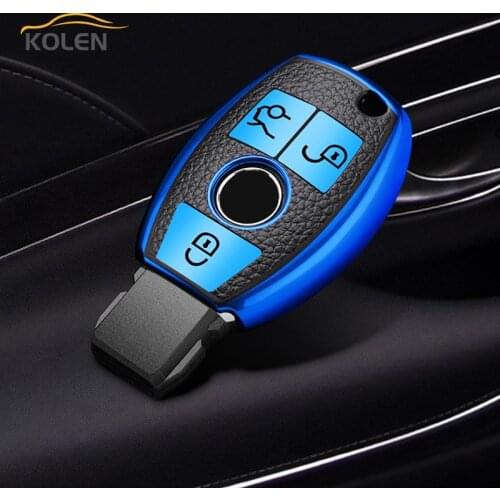 Leather TPU Car Smart Key Cover Case Fob For Mercedes Benz A B C R G Class GLK CLA GLA CLS SLK W204 W176 W251 W463 Holder Shell
