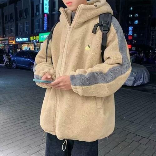 Mens Winter 2021 New Coats Womans Lambs Wool Thickened Loose Warm Jacket Coat Man Streetwear Korean Clothing