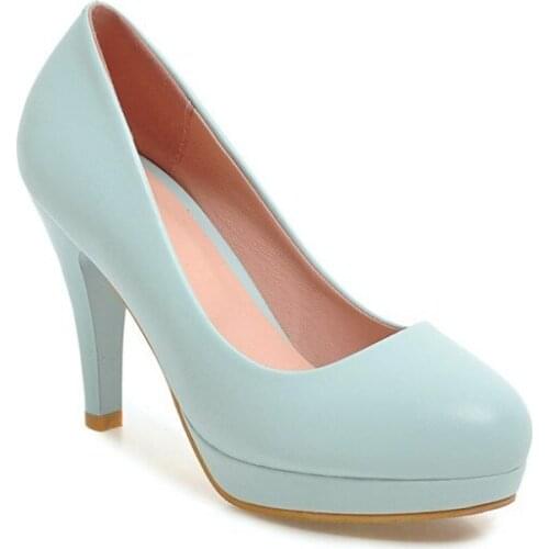 New age season shallow mouth with high with waterproof table size 43 contracted professional single shoe size 32-1826