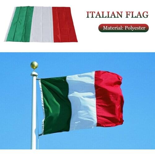 Plastic Italian National Flag Italy World Country Banner Flagpole Hand Waving Flag Banner Festival Home Decoration Dropshipping
