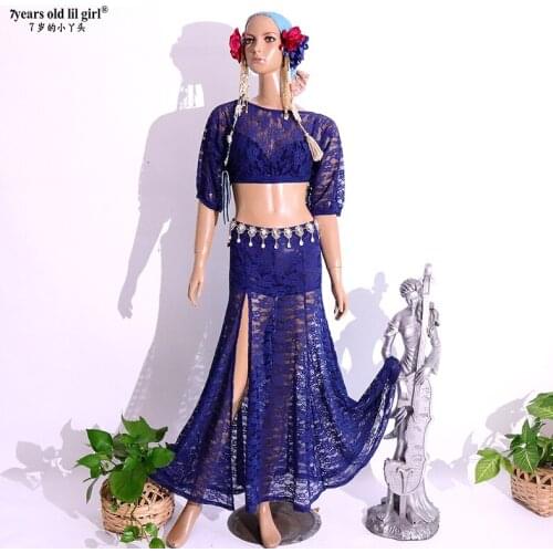 Tribal Belly Dance Practice Performance Dress Korean Lace Suit Brand Design CBB106