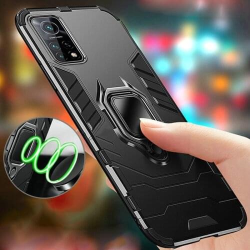 Shockproof Armor Case For Xiaomi Mi 10T Mi10T Pro Case Stand Holder Magnetic Car Ring Phone Back Cover For Xiaomi Mi 10T Lite 5G