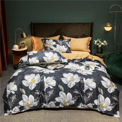 Silky and soft Egyptian cotton bedding four-piece suit, family suit, single suit, 3-piece suit. Multiple sizes, duvet covers