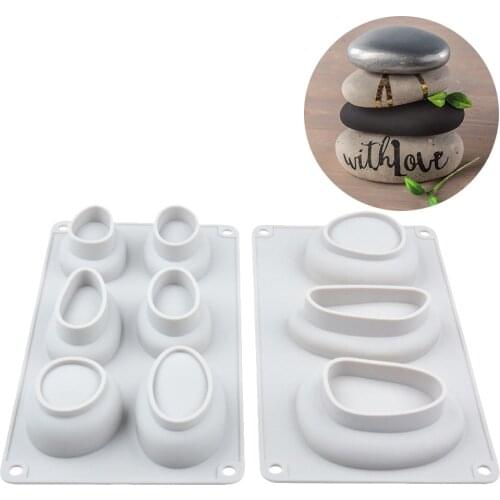 DIY Silicone Soap Mold Handmade 3D Cobblestone Shape Soap Cake Pastry Mold Chocolate Dessert Making Tool