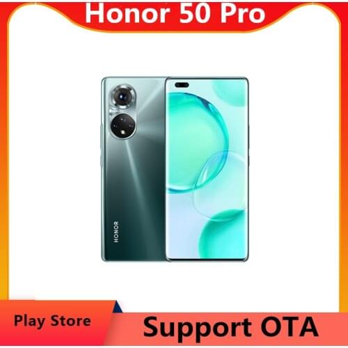 Official Honor 50 Pro 5G Smart Phone Multi Languages Android 11.0 6.72" OLED 120HZ NFC Fingerprint 100.0MP Camera 100W Charger