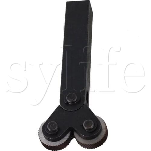 1.5mm Pitch 8 x 26mm Dual Wheel Knurling Linear Knurl Tool Lathe Cutter
