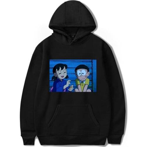 New Cartoon leisure Women Doraemon Hoodie Cool winter Women Loose Cartoon Print Top Swearshirt Long-sleeve Fashion hoodies Shirt