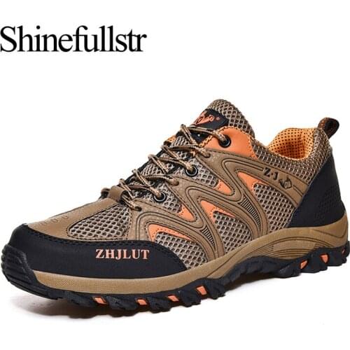 Outdoor Shoes Men Hiking Trekking Sneakers Mesh Breathable Walking Camping Tourism Climbing Mountain Sneaker Wanderschuhe Herren