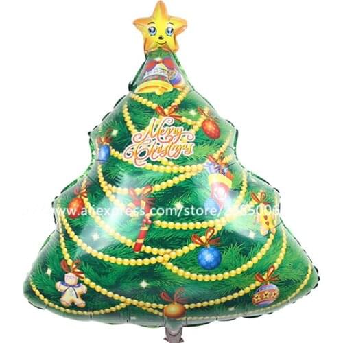 25pcs/lot candy Christmas Tree Balloon Helium Inflatable Foil Balloon Christmas Party balloons Decoration
