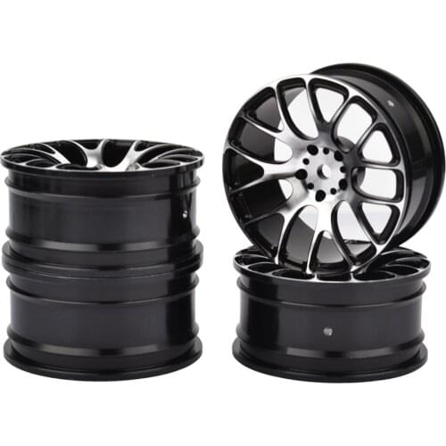 4PCS Aluminum Alloy Wheel Rims for 1/10 RC Drift On-Road Racing Car Touring Upgrade Parts HSP Redcat HPI Himoto Kyosho Sakura
