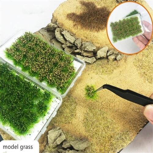 28pcs/box Architecture Model Grass For Ho N Train Layout 8mm Flock Diorama Building Design Landscape
