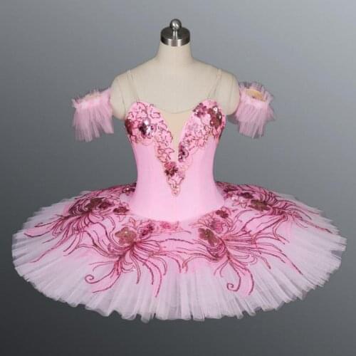 Pink Ballet Tutu Child Kids Girls Professional Ballet Tutu Swan Lake Ballerina Dance Costumes Pancake Tutu Ballet Dress Girls