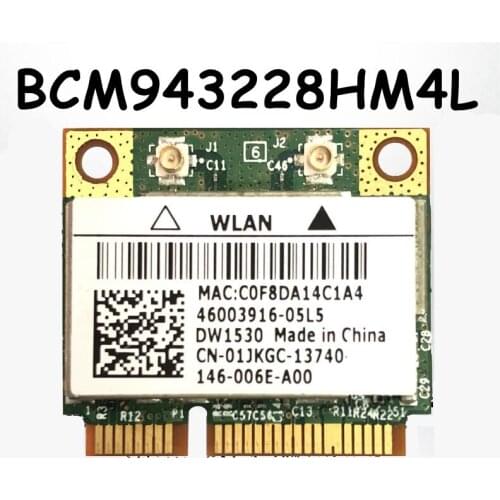 For Broadcom BCM943228HM4L DW1540 Half Mini PCI Express Wireless Adapter Dual Band 802.11a/b/g/n Wlan WIFI Card