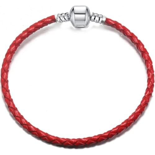 BRACE CODE 9 Colors 16cm-21cm Leather Charm Bracelet For Women Fit Original Charm Beads DIY Brand Charms Bracelet Dropshipping