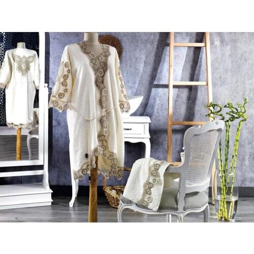 Minel Honeymoon Robe Ecru Golden