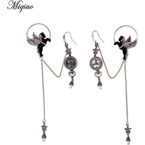 Miqiao 1 pcs Fringed tassels long clocks celestial horse star earrings earrings earrings female