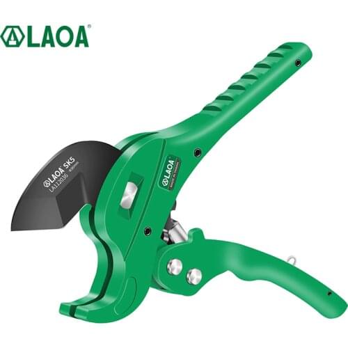 LAOA PVC Pipe Cutter 36mm 42mm SK5 Material Aluminum Alloy Body Ratchet Scissors PVC/CPVC/VE/PE Tube Cutter Hand Tools