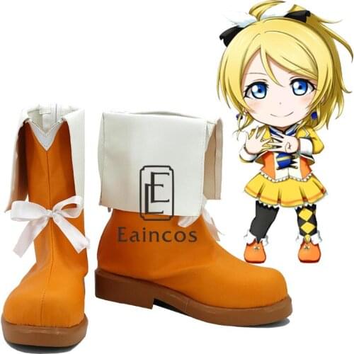LoveLive! Sunny Day Song Ayase Eli Short Boots Cosplay Christmas Party Shoes Custom Made