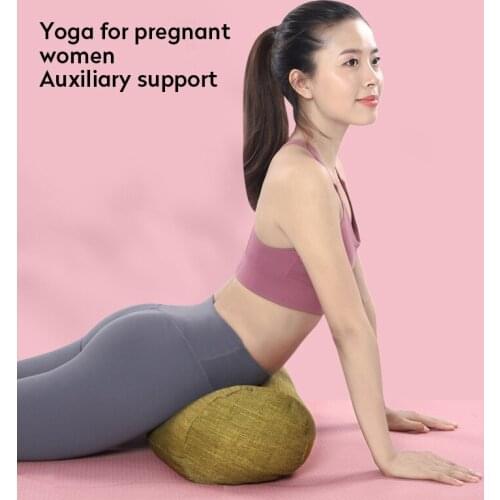 Yoga Pillow Yoga Bolsters Brick Block Foam Fitness High Elastic Yoga Cushion Washable Cover Cotton Body Shaping Exercise