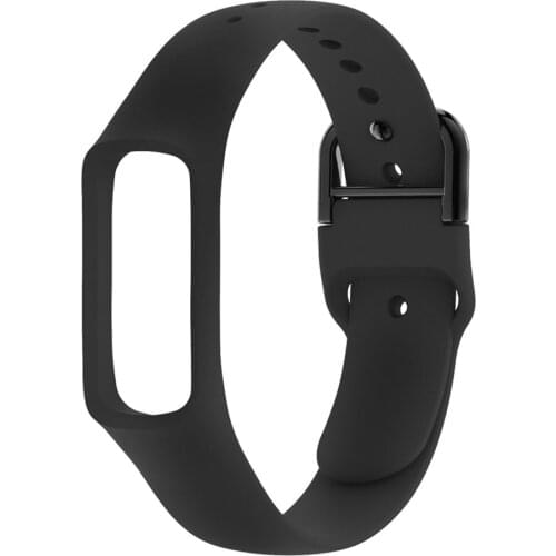 For Samsung Galaxy Fit E R375 Smartwatch Replacement Strap Official Pattern Black Buckle Sports Replacement Wristband