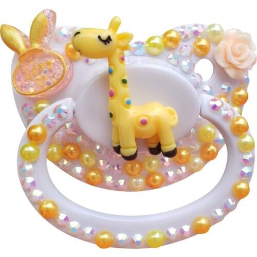 Christmas Adult Baby Pacifier ddlg pacifier Dummy Silicone Nipple Teat DDLG Cute handmade gem giraffe pacifier