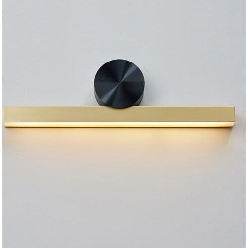 LED Wall Lamp Luxury Brass Modern Metal Wall Light Simple Wall Sconces Creative Designer Bedroom Bedside Home Lighting WA016