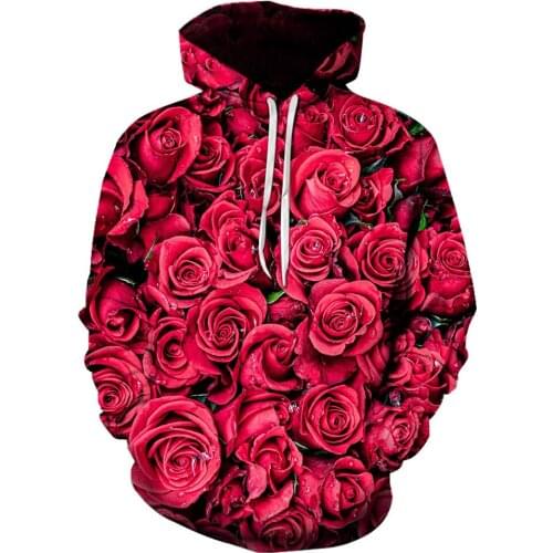 Tokyo hoodie 2021 high quality 3D printing fashion hoodie female pink flower petal printing fun hoodie hot selling style hoodie